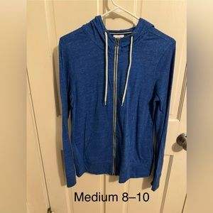 Blue Zip-Up Hoodie